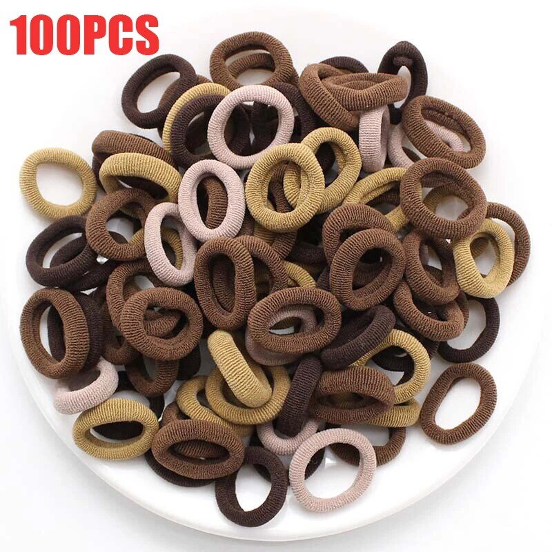 100/300/500 pcs Girls Colorful Elastic Hair Bands Ponytail Hold Hair Tie Rubber Bands Scrunchie Hair Accessories Bands for Girls