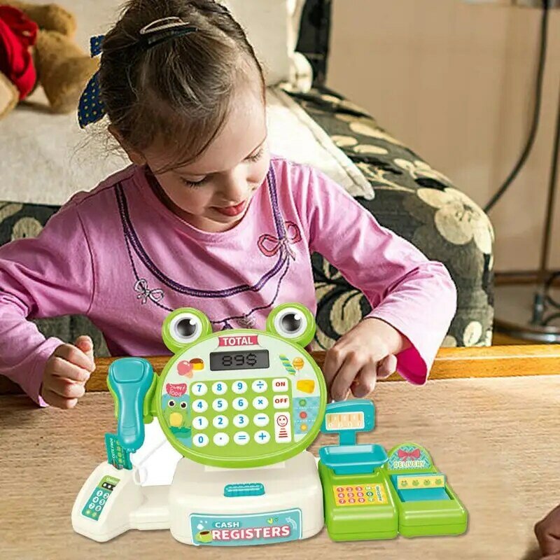 Registratore di cassa calcolatrice giocattolo registratore di cassa giocattolo registratore di cassa per bambini negozio di alimentari Playset giocattolo educativo per bambini in età prescolare