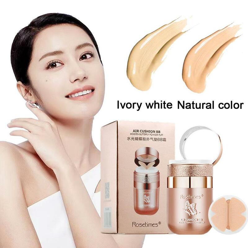 New Butterfly Puff Air Cushion BB CC Cream Isolation Base Makeup Control Concealer Moisturizing Makeup Oil Natural Face U6H2