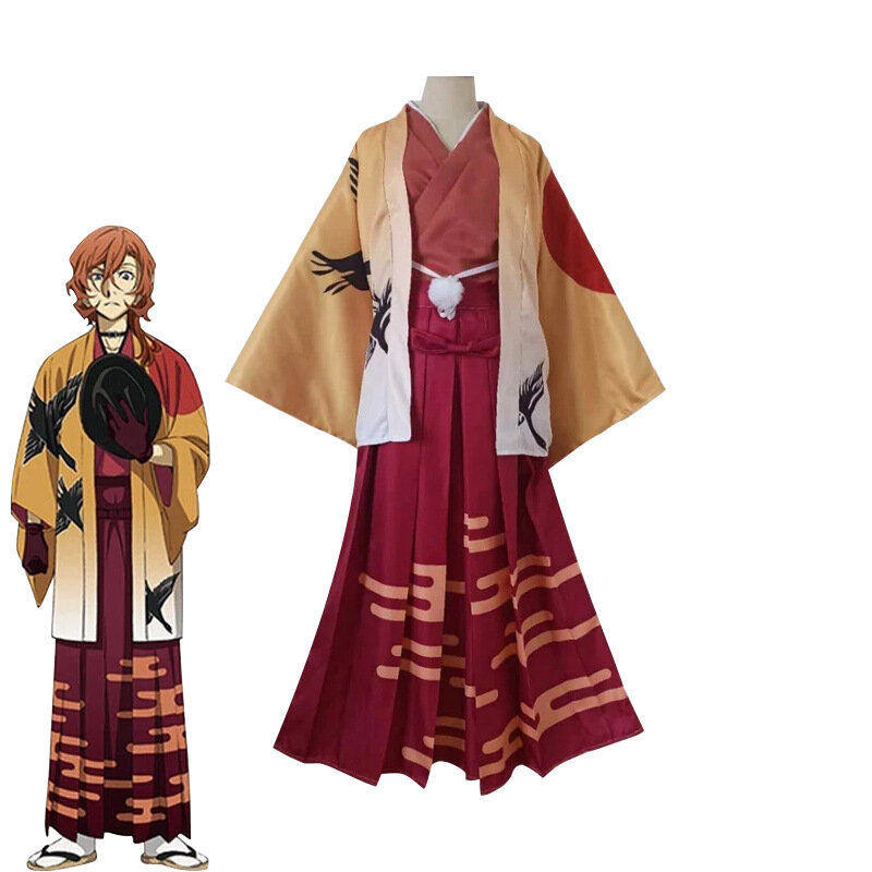 Anime Dazai Osamu Nakahara Chuuya Nakajima Atsushi Ryunosuke Akutagawa Cosplay Costume Men Women Kimono Anime Suit Outfit