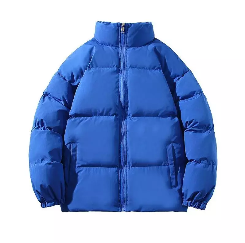 Streetwear Oversize Stand Collar Warm giacca invernale da donna tinta unita Parka Fashion Casual cappotti invernali per donna