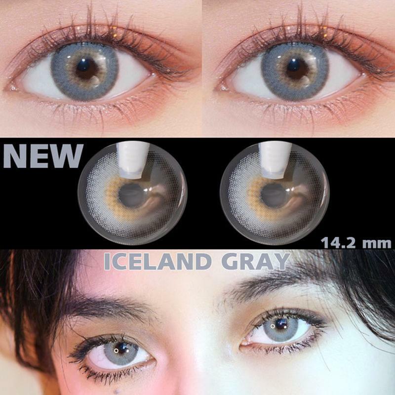 Eyeshare Natuurlijke Gekleurde Contactlenzen 2 Stuks Grijs Kleur Contacten Voor Ogen Cosmetische Jaarlijks Mooie Leerlingen Kleurrijke Contact Lens
