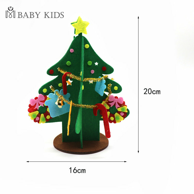 ثلاثية الأبعاد لتقوم بها بنفسك شعرت شجرة عيد الميلاد الاطفال لعب للأطفال رياض الأطفال الحرف ثلج ألعاب تعليمية الديكور هدايا للأطفال