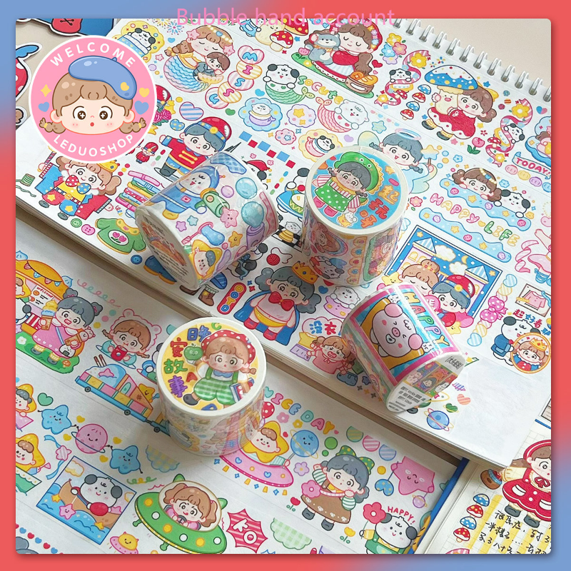 Lotto Original and paper Special oil tape cute fairy tale hand tent material sticker decoration
