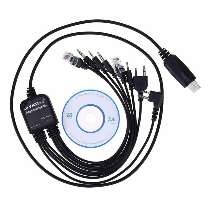 Kabel Pemrograman USB 8 In 1 untuk BAOFENG untuk Motorola untuk Kenwood TYT QYT