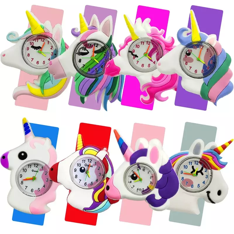 Bambini unicorno orologi bambini schiaffo orologio per ragazzi ragazze giocattolo per bambini