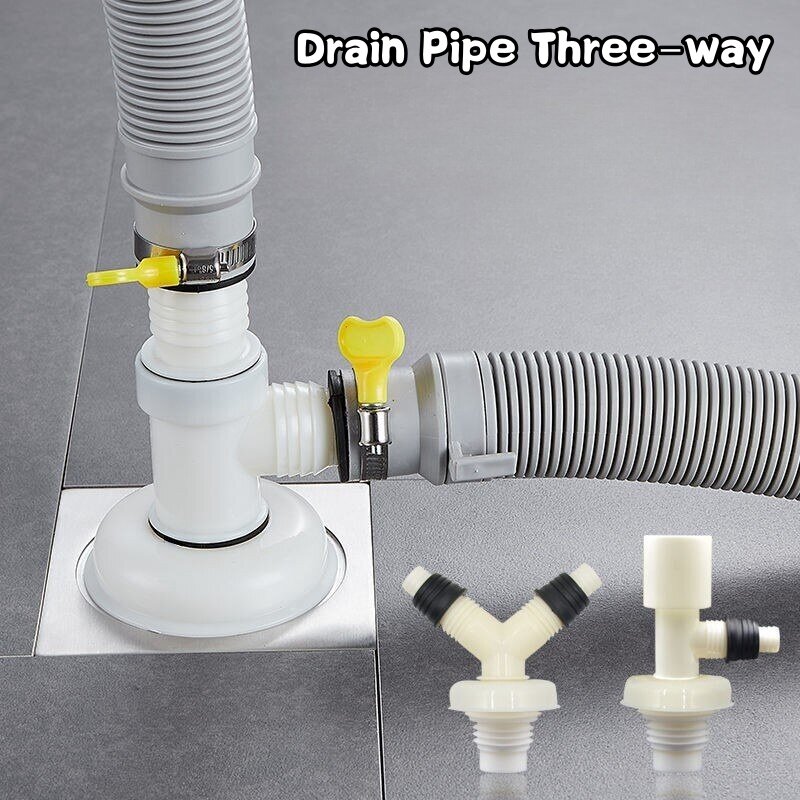 洗濯機sewerティー、排水管、床排水、二重目的、3方向コネクタ、y型の設置、3ヘッド、2-in-1