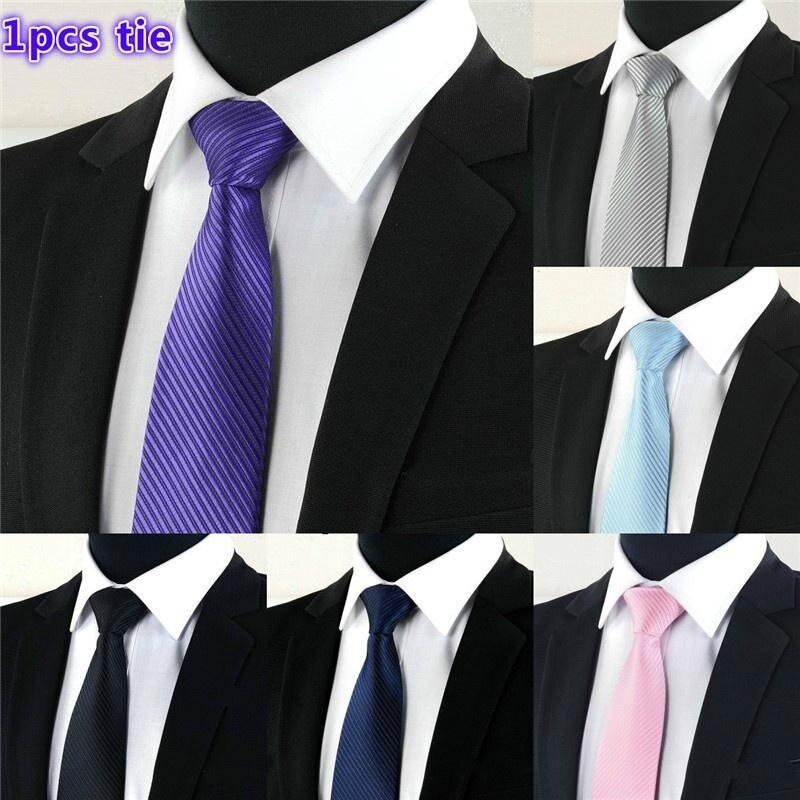 10 Colors Men Fashion Solid Color Stripe Tie Flower Floral Ties Wedding Party Daily Clothes Tie