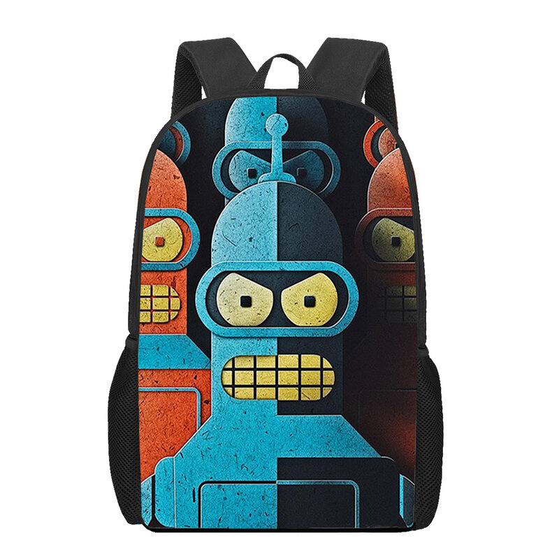 Bender gięcie Rodriguez 3D szkoła torby dla nastolatków chłopców dziewcząt wyjątkowa dziecięca plecak dla dzieci torba na książki studencka torba na książki