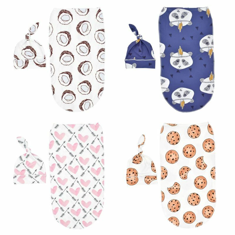 Unisex Baby-Empfangsdecken mit passender Mütze, Foto-Requisiten, Kleinkind-Geschenk, weiche Baby-Musselin-Wickeldecke