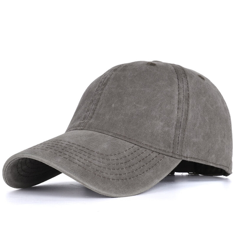 Unisex Vintage Washed Distressed Baseball Cap Adjustable Cotton Solid Dad Hat Sun Protection Sport Hats