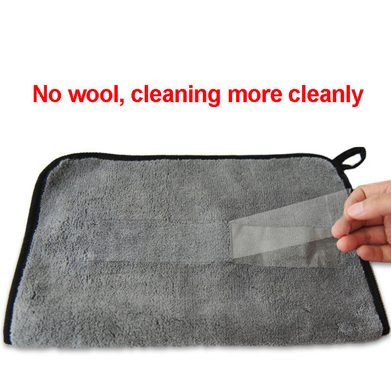 Asciugamano per la pulizia in microfibra Super assorbente addensare panno morbido per l'asciugatura asciugamani per il lavaggio del corpo dell'auto doppio strato pulito