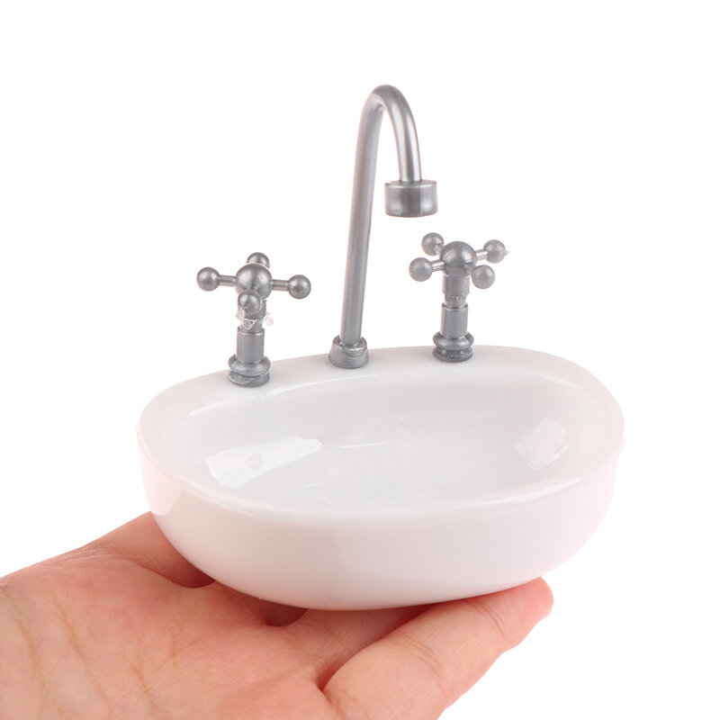 1:12 النمط الأوروبي دمية الحمام المشهد نموذج مصغرة المرحاض حوض الاستحمام مغسلة أثاث صغير دمية الملحقات