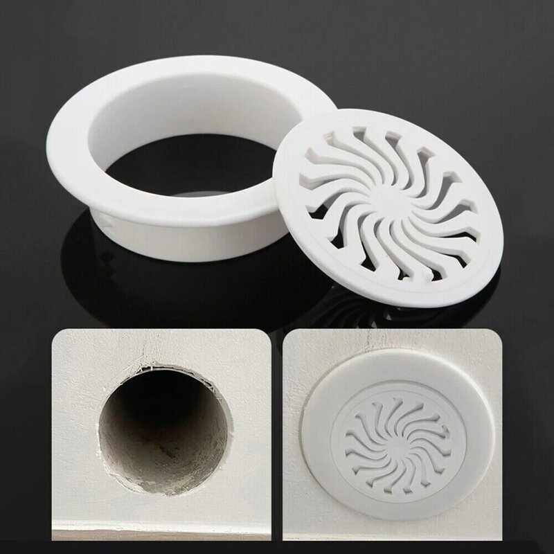 Optimize Air Circulation with White Plastic Cover Rosettes for Ventilation Grille and Air Conditioning Openings