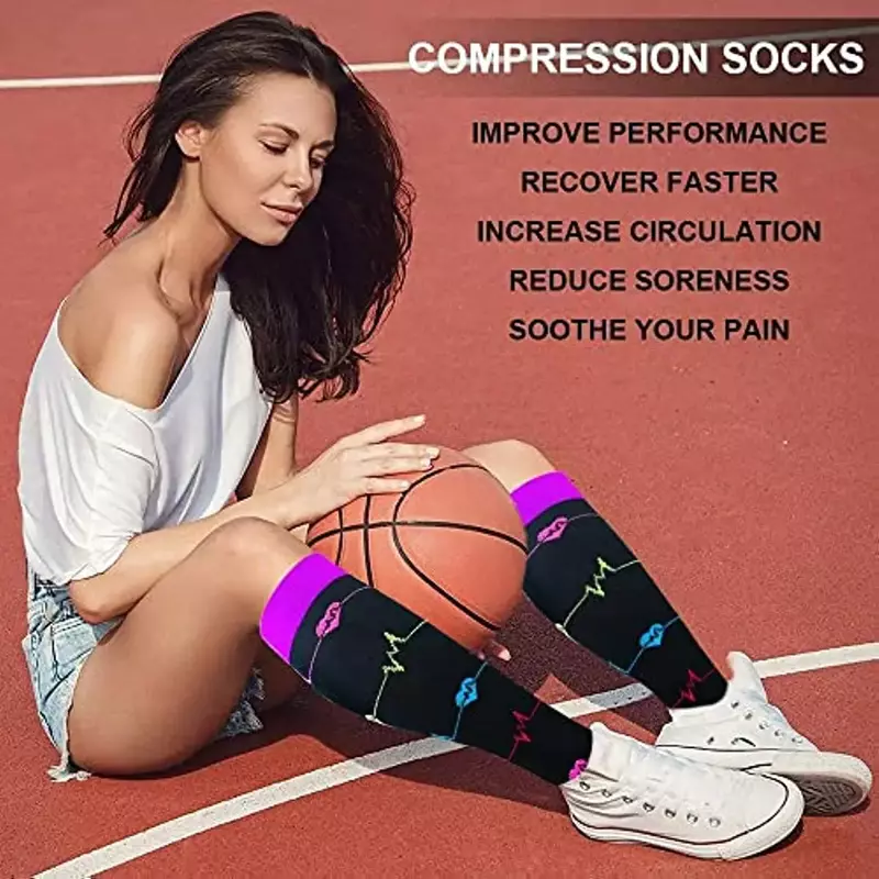 Medical Compression Socks for Women and Men-Best Circulation Support for Running, Hiking, Nursing, Travel