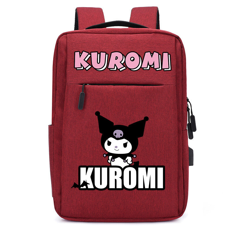Sanrio Clow M mochila escolar para estudiantes con carga USB, mochila informal con dibujos animados de gran capacidad, colgante de Jade para perros