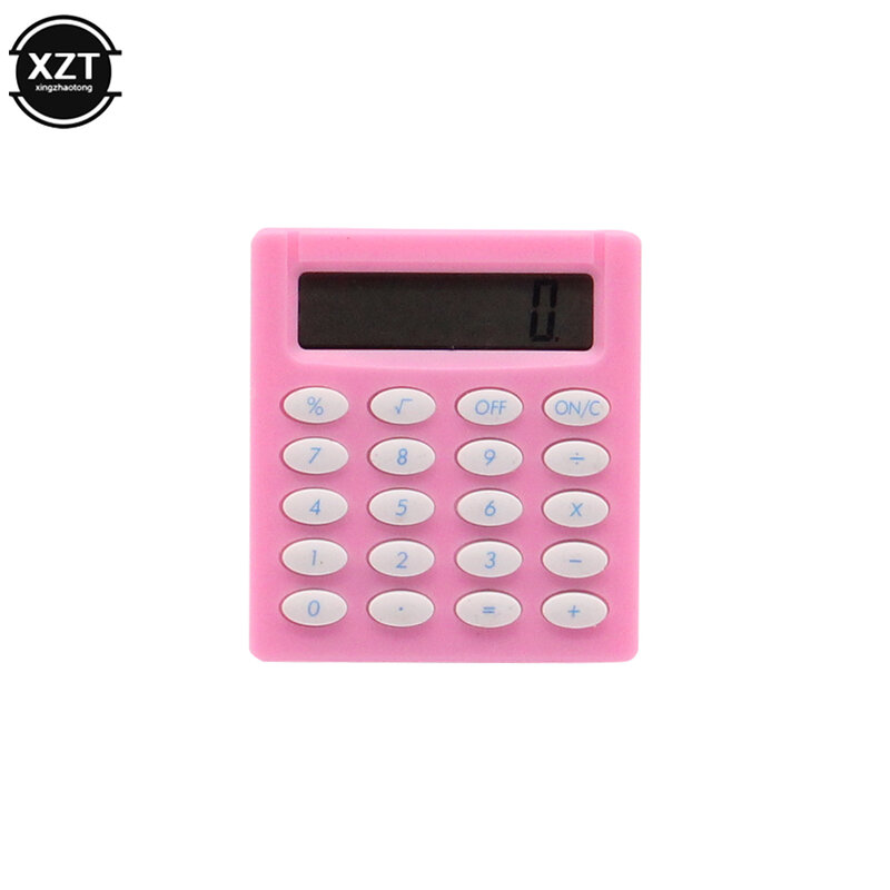 Карманный мультяшный калькулятор карамельных цветов, многофункциональная маленькая квадратная Персонализированная электроника для школы и офиса