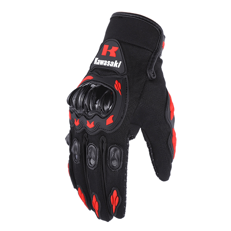 Kawasaki-guantes transpirables para bicicleta, guantes para evitar colisiones de motocicleta, guantes para jinete, guantes para deportes al aire libre