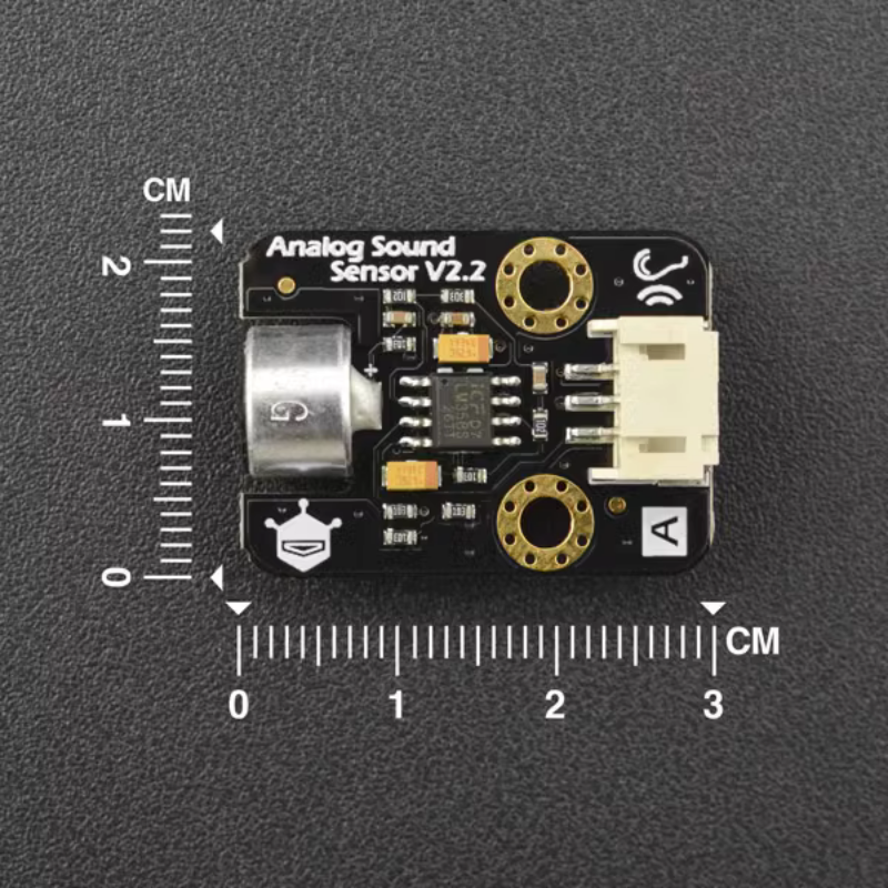 Гравитация: кабель данных Arduino для обнаружения звука аналогового звукового сенсорного модуля.