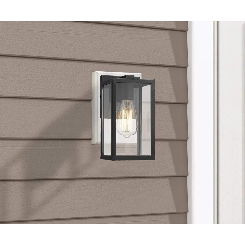 Lámpara de pared para exteriores, iluminación de montaje en pared para exteriores, candelabro de 1 luz, paquete de 4