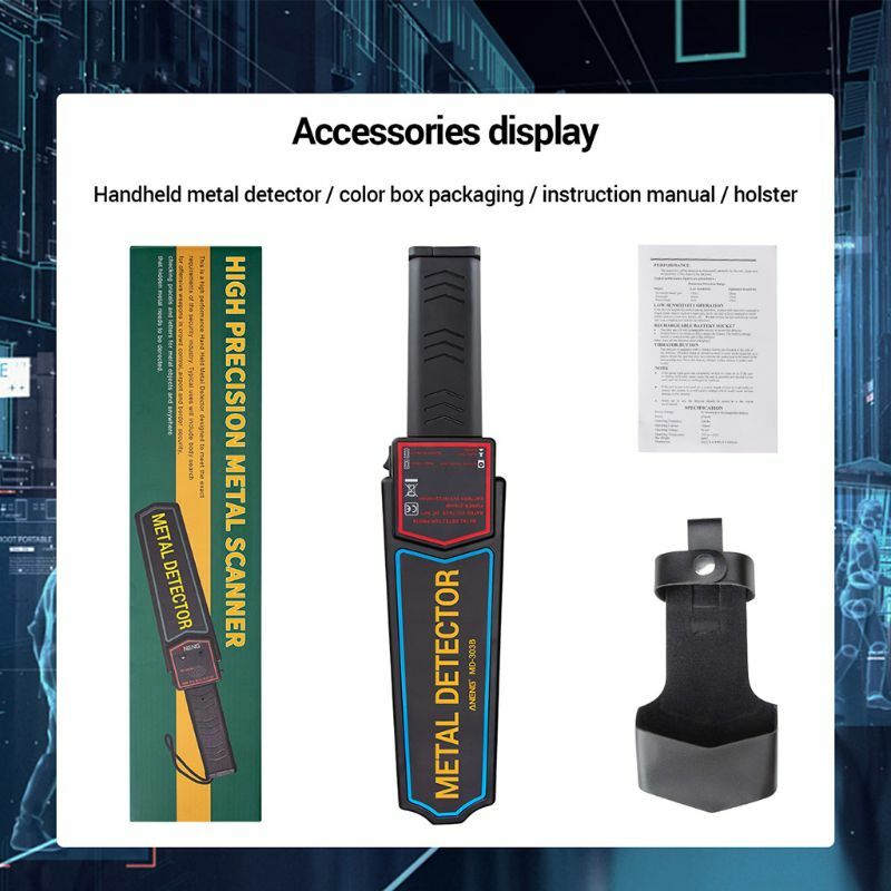 MD303B Handheld Metal Detector, Scanner De Segurança, Varinha, Pequena Inspeção Portátil, Scanning Instrument, Profissional