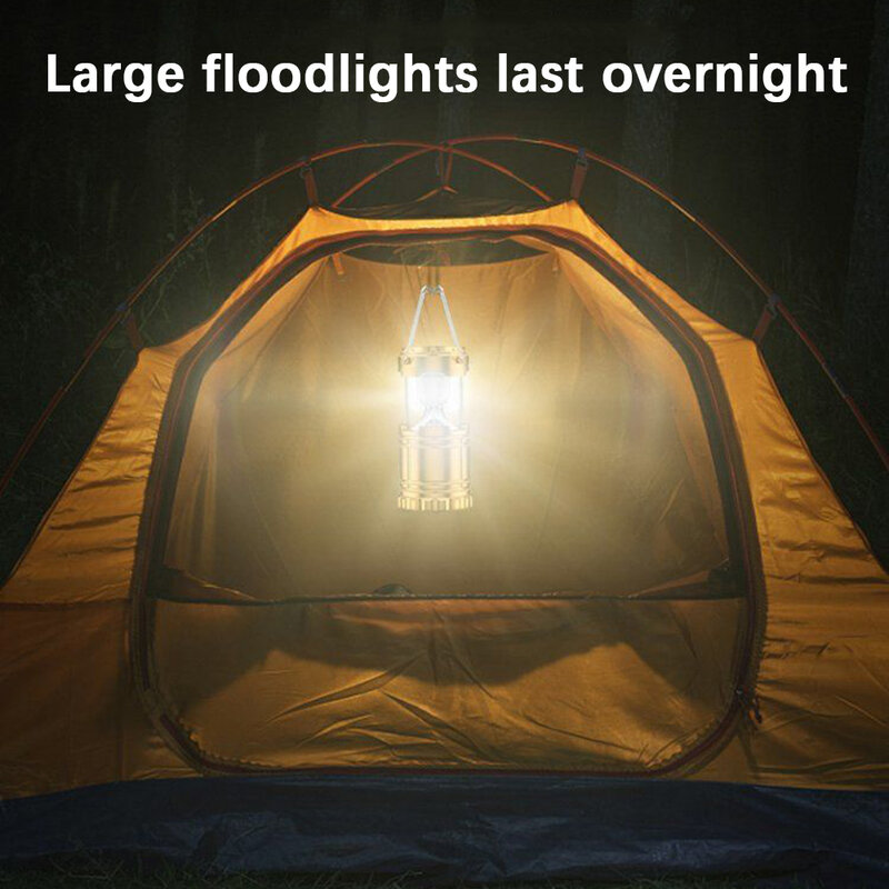 กลางแจ้งแบบพกพาชาร์จพลังงานแสงอาทิตย์โคมไฟตะเกียงตั้งแคมป์เต็นท์แสงที่มีประสิทธิภาพหลอดไฟ Camping ชุดอุปกรณ์ตกปลา