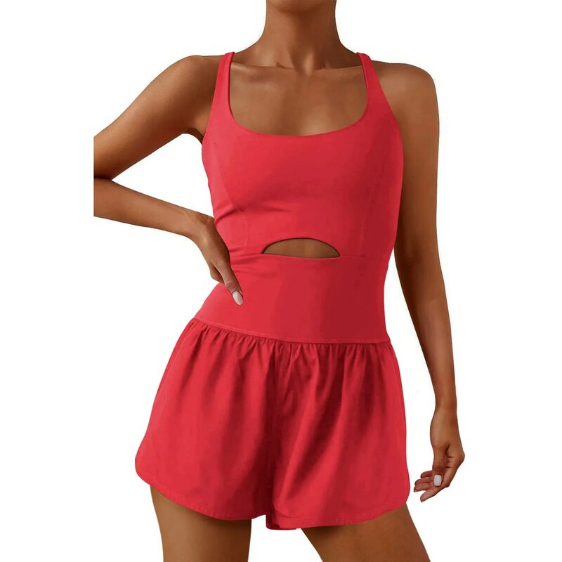 2024 Neuankömmling heiß verkaufen sexy Outdoor-Sport Frauen Shorts ärmellose Tank Top lässig Overall Sommer täglich Kleidung tragen