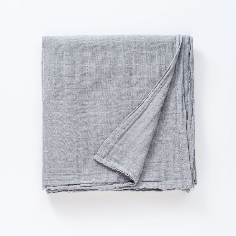 Cotton Muslin Baby Blanket Newborn Swaddle Wraps Blanket Super Soft Solid Color Baby Receiving Blanket Bath Towel 110x110cm