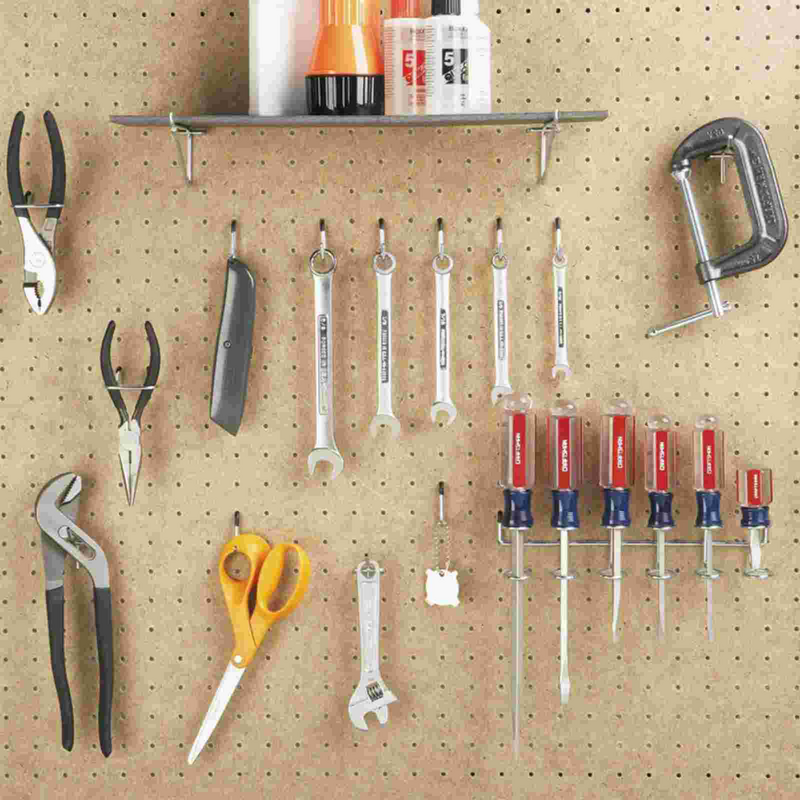 20 Pieces Pegboard Heavy Duty Hook Stainless Steel Peg Heavy Duty Hook Pegboard Assortment Metal Peg Heavy Duty Hook Pegboard