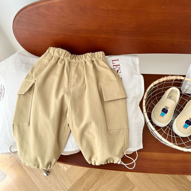 Child leisure Work Pants 0-4 Years old Spring Korean Children's Boys and Girls Fashion Casual Pants Baby Pants