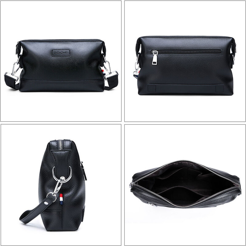 Männer Kupplung Tasche Aus Echtem Leder Handgelenk Tasche Multifunktionale Schulter Messenger Tasche Weiche Kuh Leder Mode Männer Tasche Kupplung Brieftasche