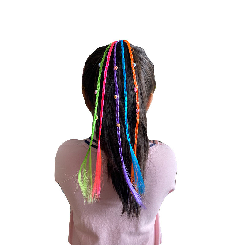 Bandeaux queue de cheval colorés pour filles, bandes en caoutchouc, accessoires de cheveux pour enfants, ornement de cheveux, nouvelle collection