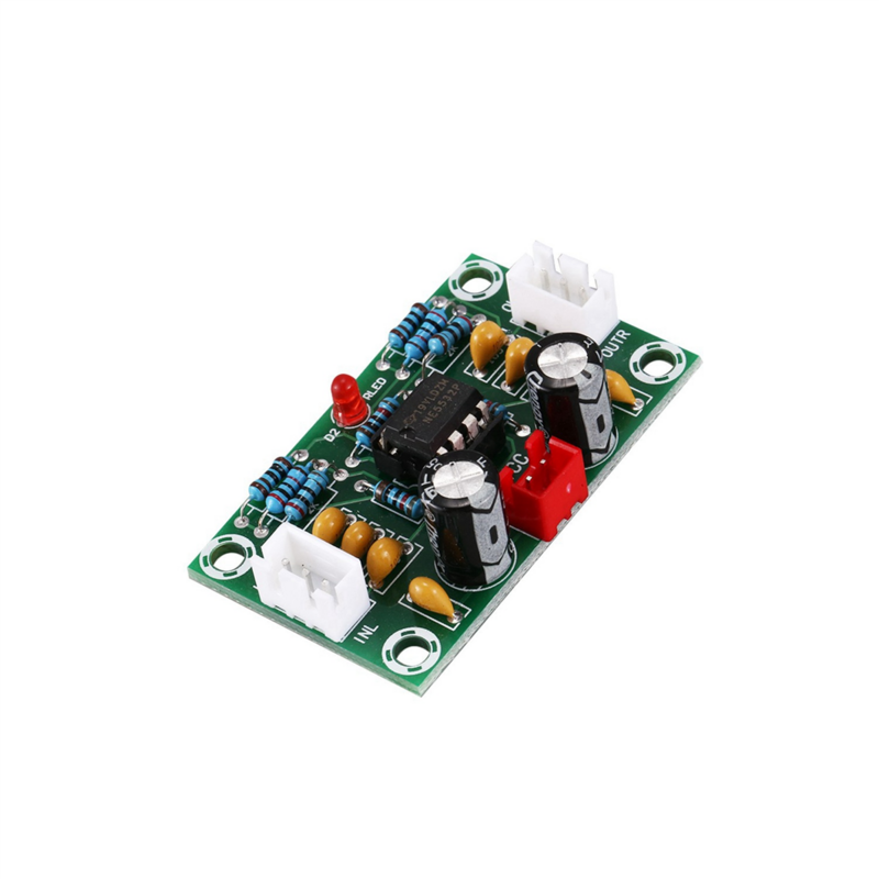 6X Mini Preamp Op penguat modul Amplifier Dual Channel NE5532 Preamplifier papan nada 5 kali tegangan lebar 12-30v