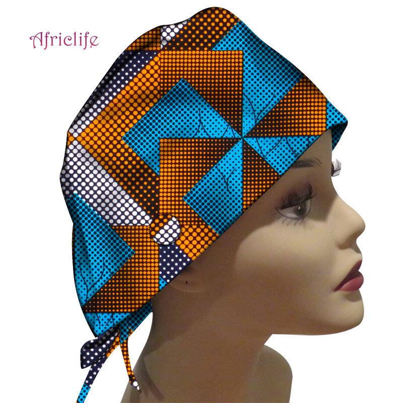 Cappello regolabile foulard stampato africano Musilm Ankara Dashiki Women Party Wedding copricapo Head Wrap accessori per capelli Wyb655