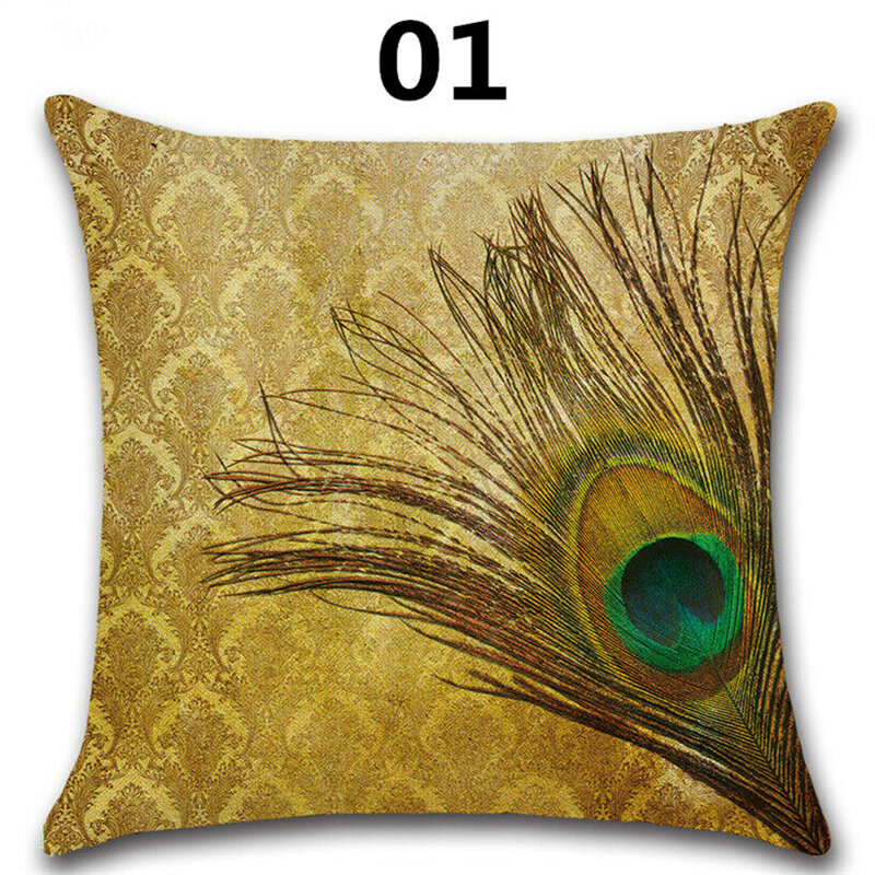 Fodera per cuscino con piume di pavone decorazioni per la casa divano federa per cuscino Art 45*45cm comoda fodera per cuscino decorativa