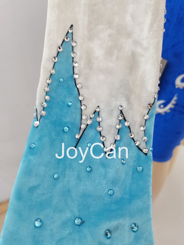 JoyCan-leotardos de gimnasia Rhthmic para niñas y mujeres, Ropa de baile elegante de LICRA azul para competición