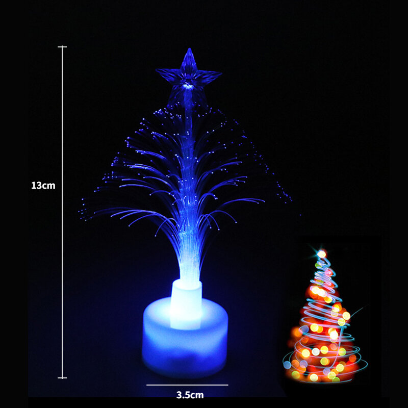 Luz Nocturna LED colorida de fibra óptica para niños, lámpara de árbol de Navidad, regalo de Navidad, decoración de Navidad, juguete, 1 ud.