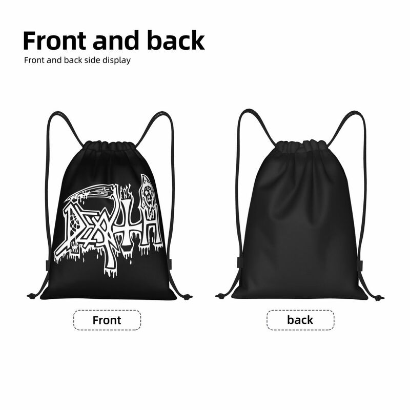 Death Print Kordel zug Rucksack Sport Sporttasche für Männer Frauen Heavy Metal Rock Geschenk Shopping Sackpack
