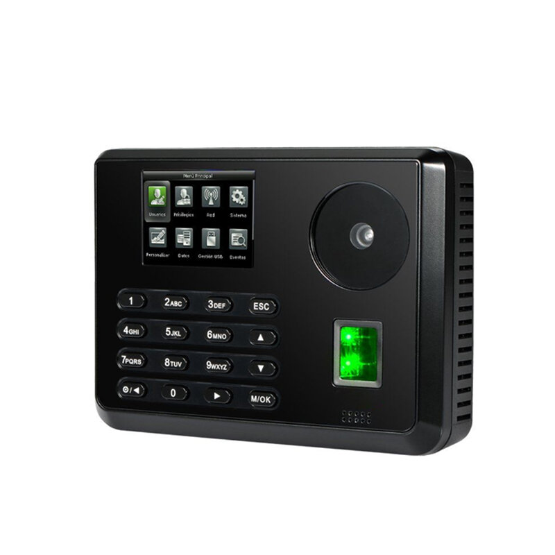 Reloj de hora de asistencia P160 con TCP/IP, USB, RS232/485, biométrico, grabadora de tiempo de huellas dactilares, asistencia de empleado