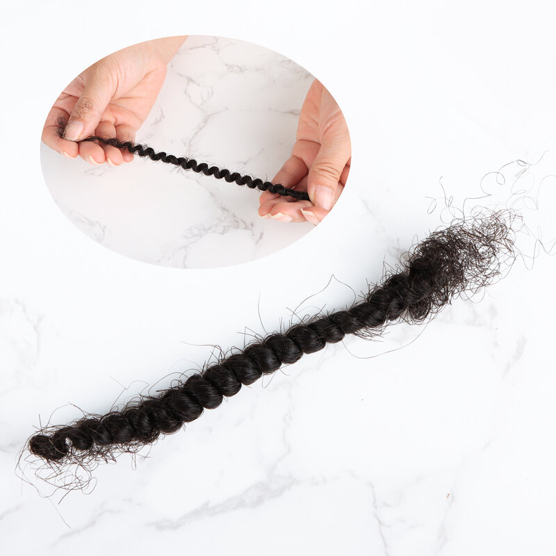 Afro verworrene lockige Schlösser Verlängerungen strukturierte Locs menschliches Haar zum Flechten Häkeln 4c Afro Twist Haar doppelt gezeichnet hohe Qualität