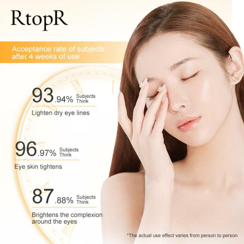 RtopR Vitamin C Eye Cream Deep Whitening Brightening Moisturizing Remove Dark Circles Wrinkle Firm Eye Skin Gentle Rejuvenating