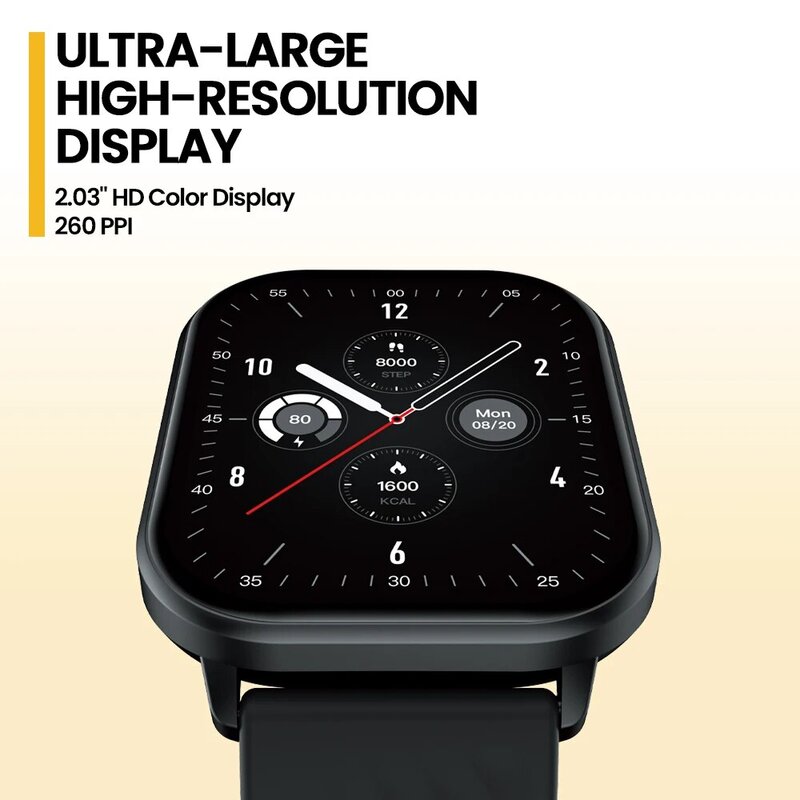 Nuovo Zeblaze GTS 3 chiamata vocale Smart Watch Ultra-big 2.03 ''schermo HD 24H Health Monitor 100 + modalità sportive 200 + quadranti dell'orologio