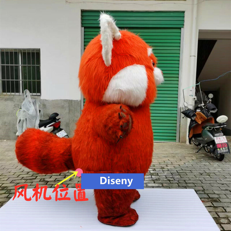 Disney-Traje inflável da mascote do urso, cosplay, propaganda, vestido extravagante, animal de festa, girando, vermelho, 200cm, carnaval