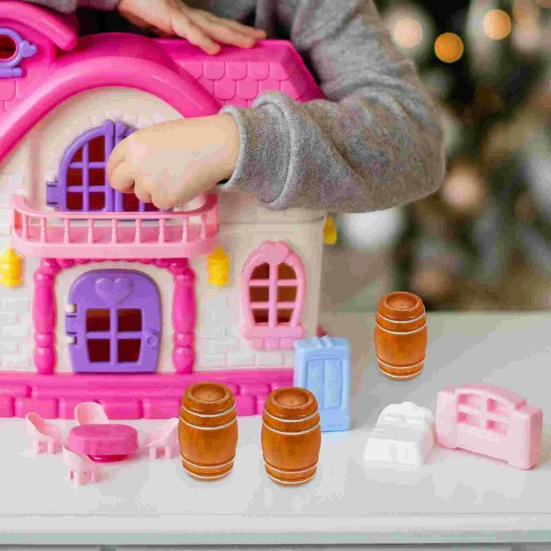 Modelo de barril para niños, Mini juguetes, escena, decoración DIY, accesorios de casa en miniatura, Micro miniaturas
