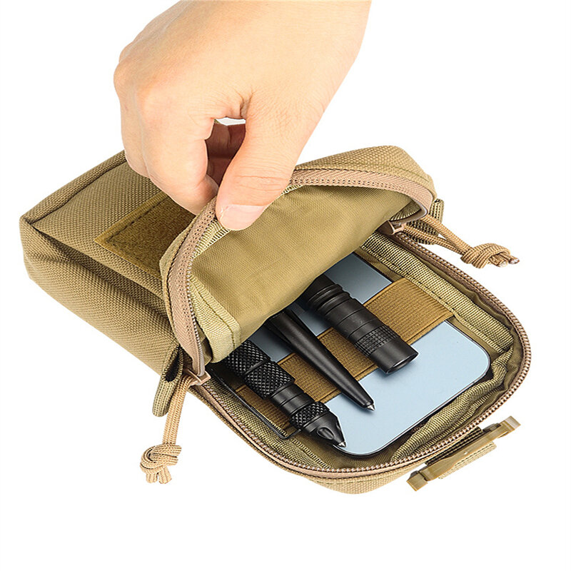 EDC مولي حقيبة حزام الخصر فاني حزمة متعددة الوظائف الهاتف المحمول الحقيبة حامل حقيبة التخييم الصيد الإسعافات الأولية EDC والعتاد محفظة