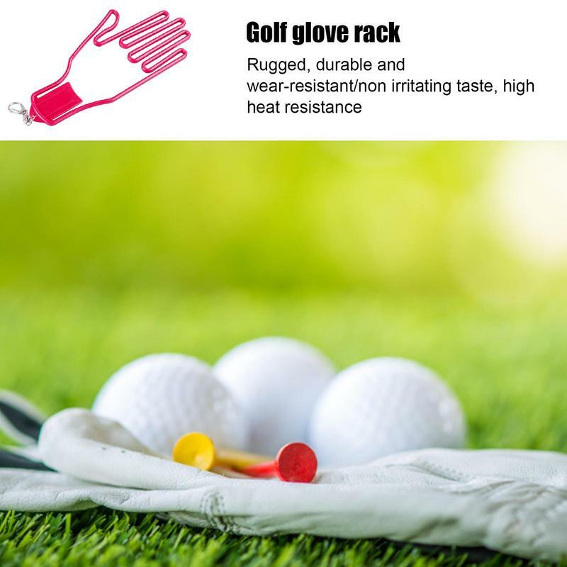 Portable Golf Glove Holder Keychain Holder Rack Frame Dryer Hanger Stretcher Sports Golfer Tool Hand Shaped Glove For Goalkeeper