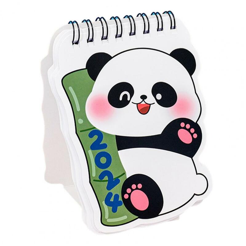 Schreibtisch Kalender Cartoon Panda Muster 2024 Kalender verwalten Zeitplan Aufgaben Mini Kalender Home School Office