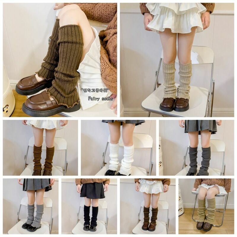 Calzini elastici alla moda quotidiana per le gambe invernali JK Harajuku calza dolce tinta unita copri piedi simpatici calzini comodi coreani