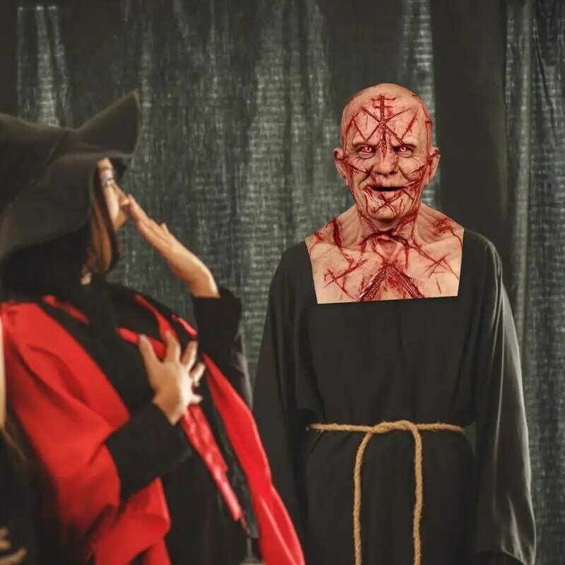 Masque d'Horreur de Maison Hantée Biochimique Effrayant, Vêtements de Sauna pour Mort-vivant, Costume Terrible pour Accessoires de ixd'Halloween