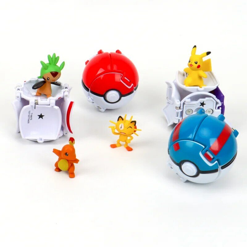 Pokémon Elf Ball Anime Figure Toy, Pikachu, Charizard, Pocket Monster Variant, Action Model Gift, 21 Styles